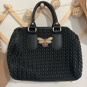 Handbag Republic Classic Vegan Black Bag NWT